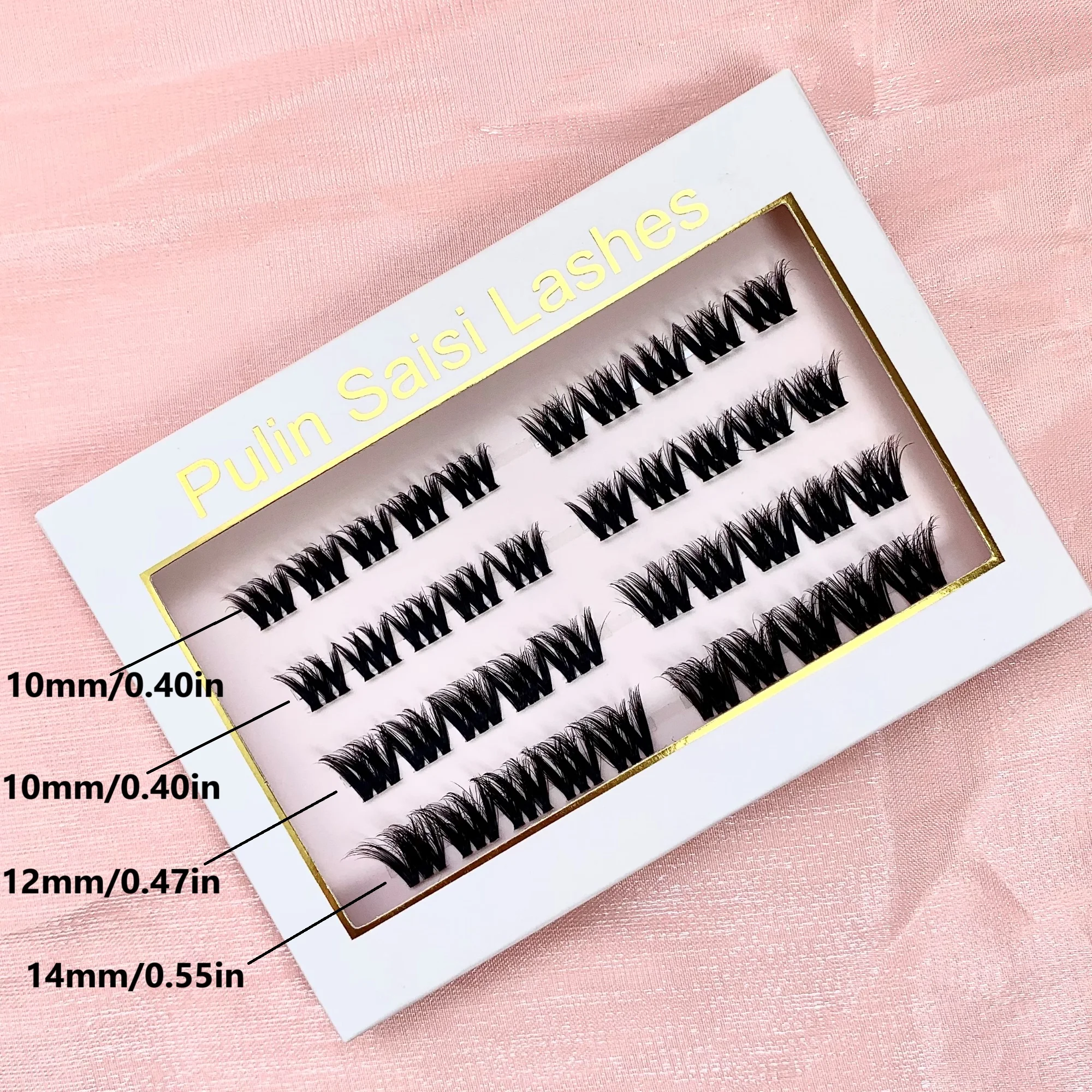 1 กล่อง 40 ชิ้น 10-14 มิลลิเมตรผสม Mega Volume สไตล์ Cluster Lashes Fluffy Diy Lash Extension ที่บ้าน