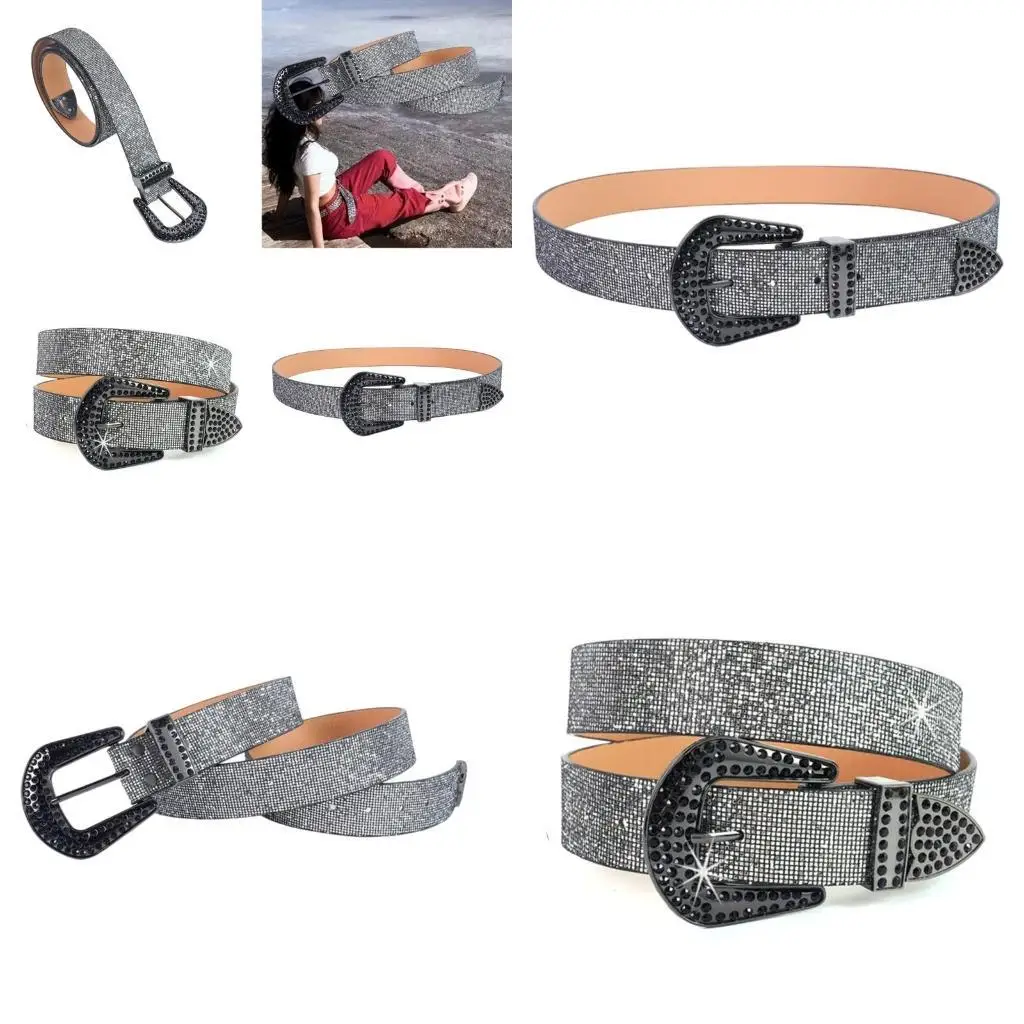 

652F Luxurious Rhinestones Belt Adjustable Length Waist Belt Women's Waistband for Enhancing Evening Dresses