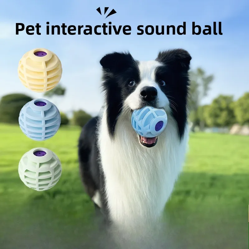 

Pet vocal ball, vocal toy, cat and dog vocal interaction and boredom toy, food-grade silicone material