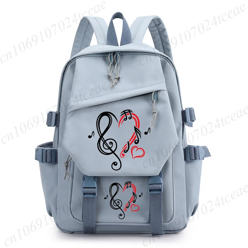 Girl School Bag Cartoon Backpack Back Pack for Teenager Women Children Schoolbag Music Note Primary High Bagpack Musician Gift