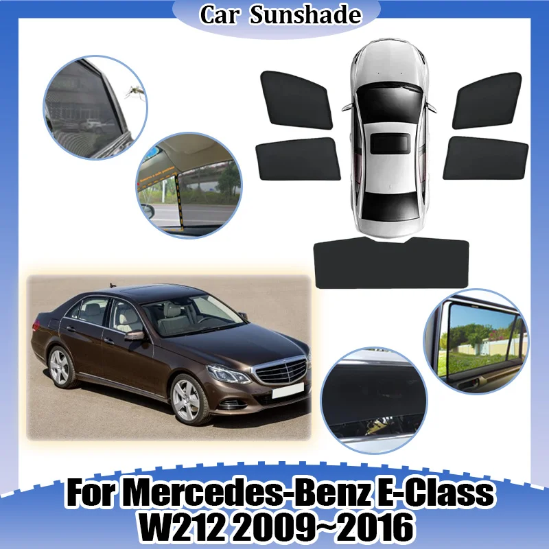 

Солнцезащитный козырек для Mercedes-Benz E-Class W212 Saloon 2009-2016, шторка на окно, теплоизоляционная, для конфиденциальности, аксессуар для автомобиля