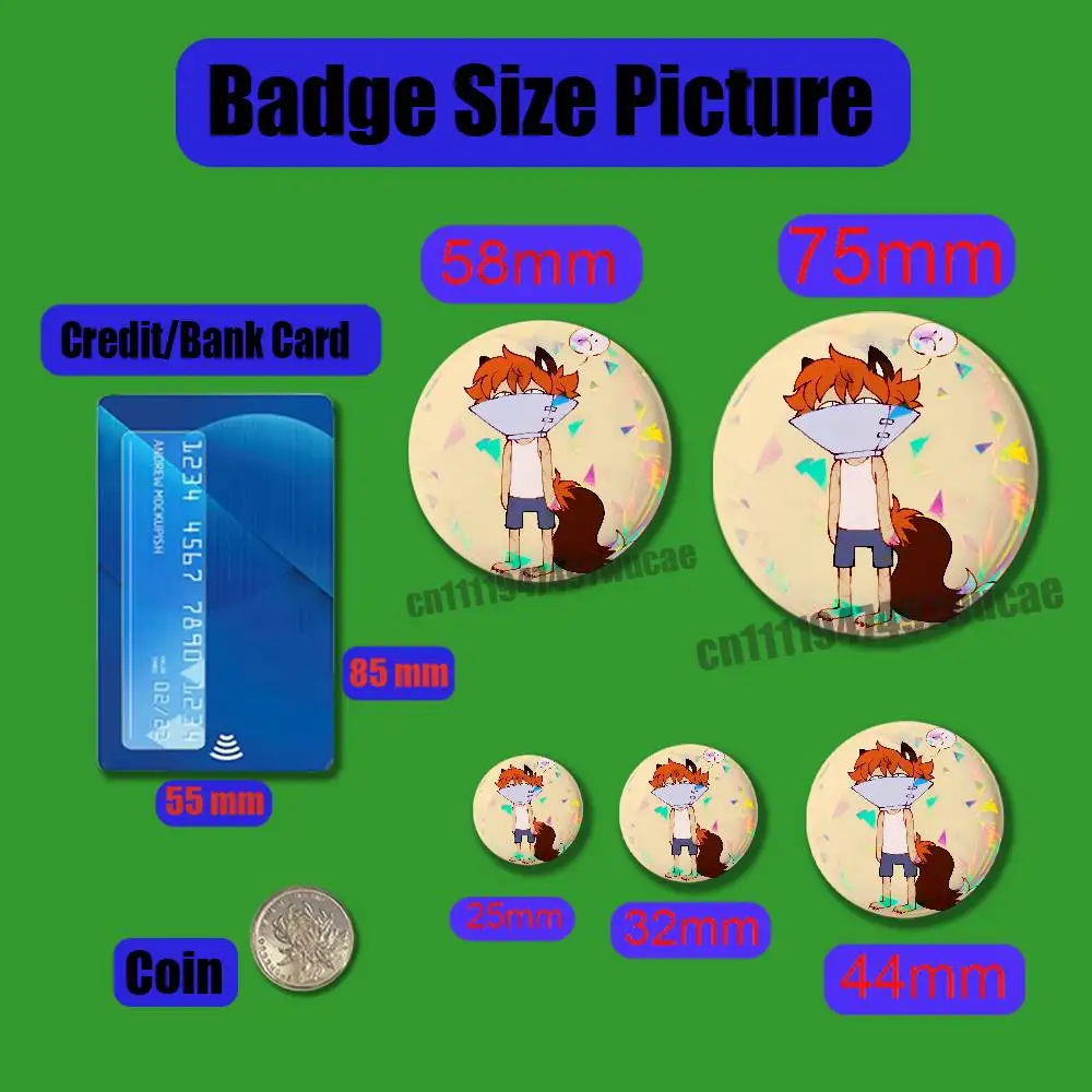 For YKMET Strade Ren Hana Pin Case Custom Badge Emblem Insignia Round Backpack Laser Film Cover