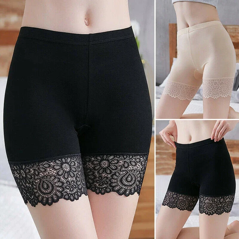 Veiligheid Slipje Veiligheid Korte Broek Voor Vrouwen Kant Naadloze Dames Hoge Taille Stretch Shorts Slips Afslankend Ondergoed Lingerie