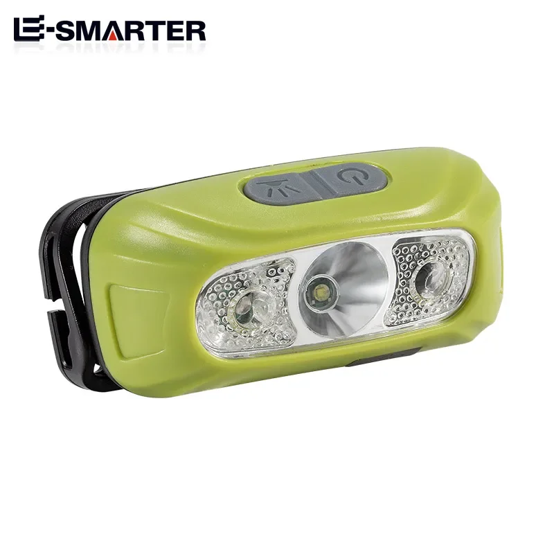 Mini linterna frontal portátil con Sensor, luz LED recargable por USB, potente, para pesca nocturna, Camping