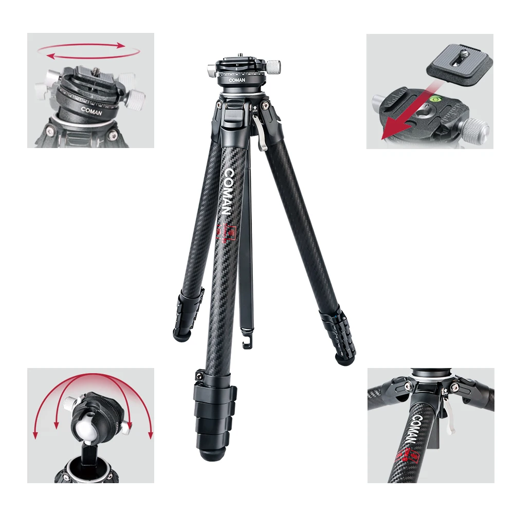 

Zero Series Professional Travel Photography Tripod Carbon Fiber Compact Inverted Camera Tripod