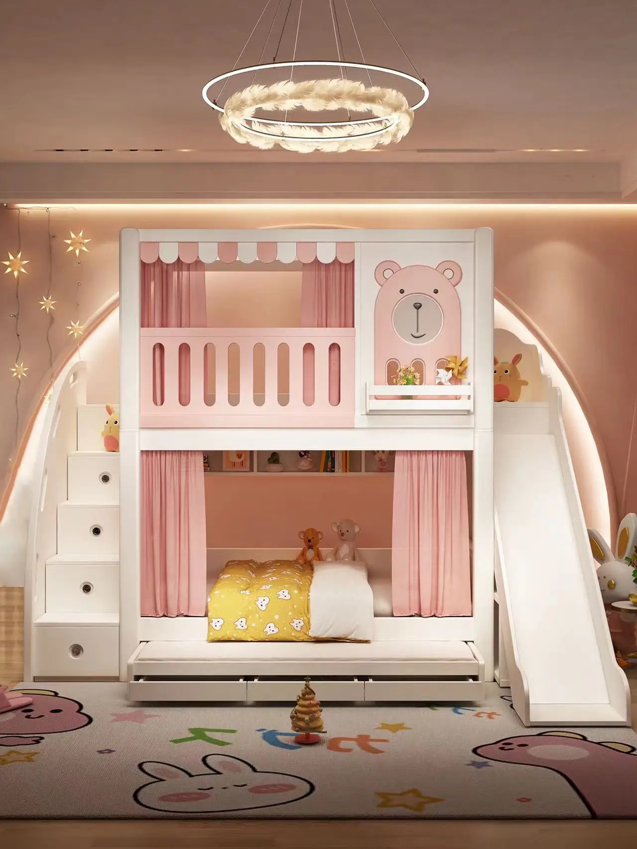 Children bunk beds, bunk beds, girls and boys, princess castles, tree houses, bunk beds, sister beds.