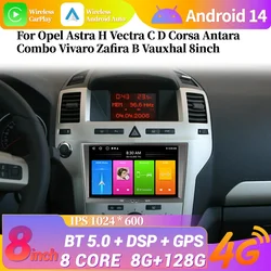 Android For Opel Astra H Vectra C D Corsa Antara Combo Vivaro Zafira B Vauxhal Carplay Multimedia Car Radio Screen GPS Console