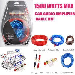 Universele Auto 1500W 8GA 60AMP Subwoofer Versterker AMP Bedrading Zekeringhouder Draad Kabel Voertuig Modificatie Onderdelen Installatie lijn