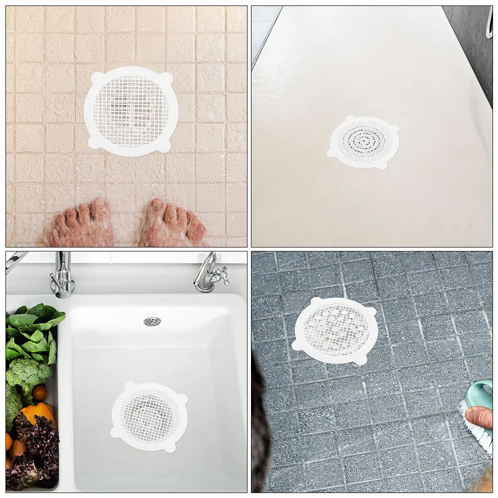 20Pcs Disposable Drain Hair Catcher Filter Sticker Easy Install Shower Bathtub Kitchen Floor Sink Strainer Filter Clog Stopper view 2