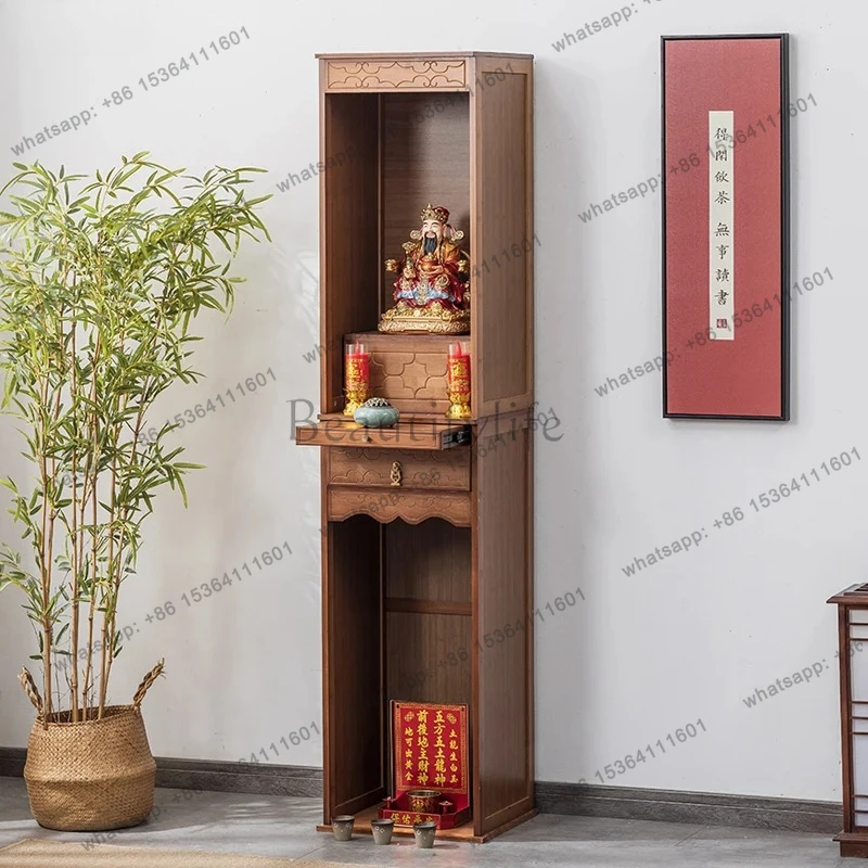 Buddha Shrine Cabinet Offering Table Buddha Living Room Guanyin Altar Cabinet God of Wealth