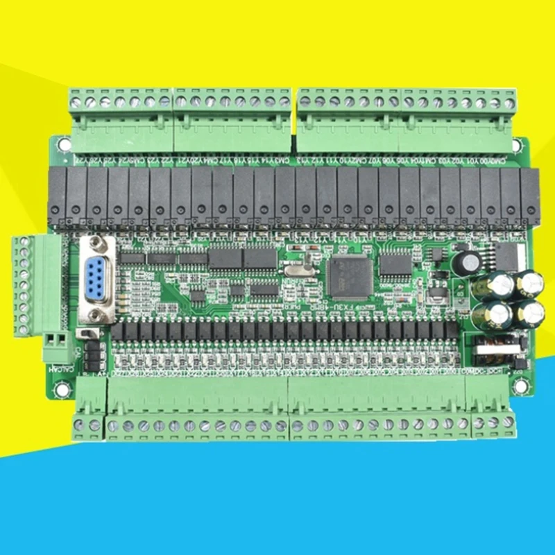 Saída analógica Plc controlador, relógio de tempo real, JHD-FX3U, 48MR, RS485, RS485, 6 entrada 2, 24 entrada 24 saída do relé