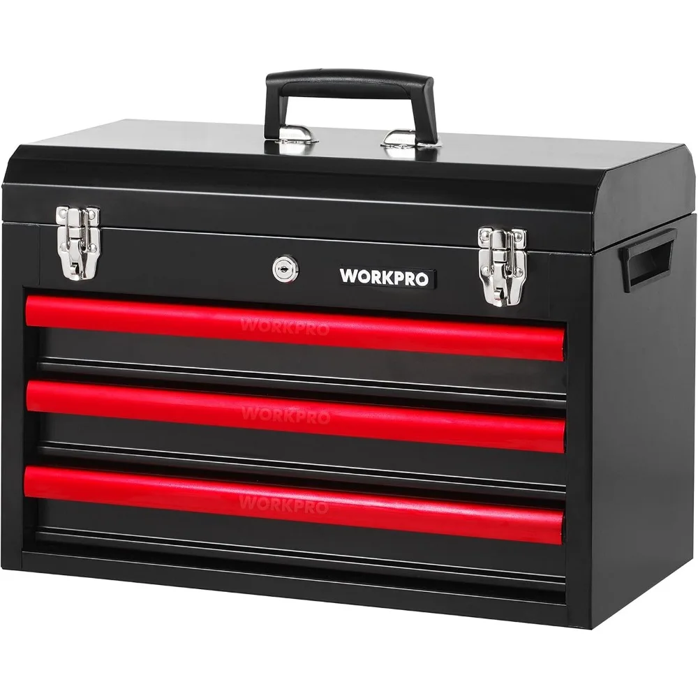 408-Piece Mechanics Tool Set, General Household Home Repair Tool Kit w/3-Drawer Heavy Duty Metal Box, Hand Tool Kit Set 1 Pack