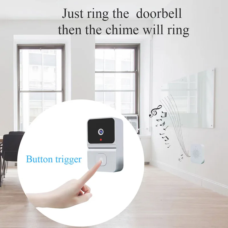 Tuya Smart Video Doorbell Wifi Doorbell 2.4G WiFi Smart Video Ringtone Two Way Audio Camera Door Bell Camera Wifi Door Ring Cam