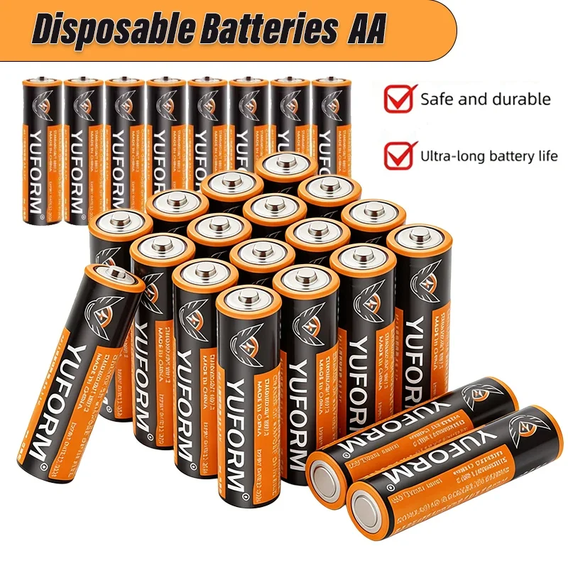 AA R6 Carbon Zinc Dry Batteries 1.5V Anti-Leakage Cells for Remote Control Toy Flashlight Reliable Power Supply