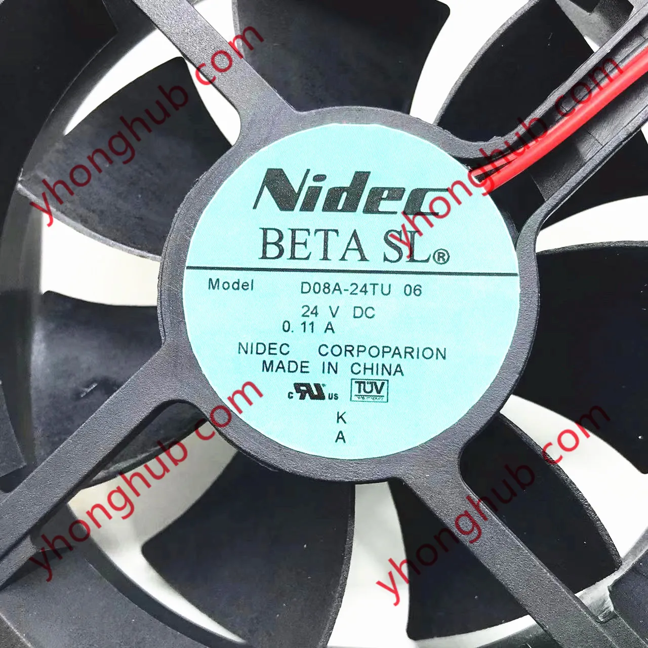 Nidec D08A-24TU 06 DC 24V 0.11A 80x80x25 مللي متر الخادم مروحة التبريد