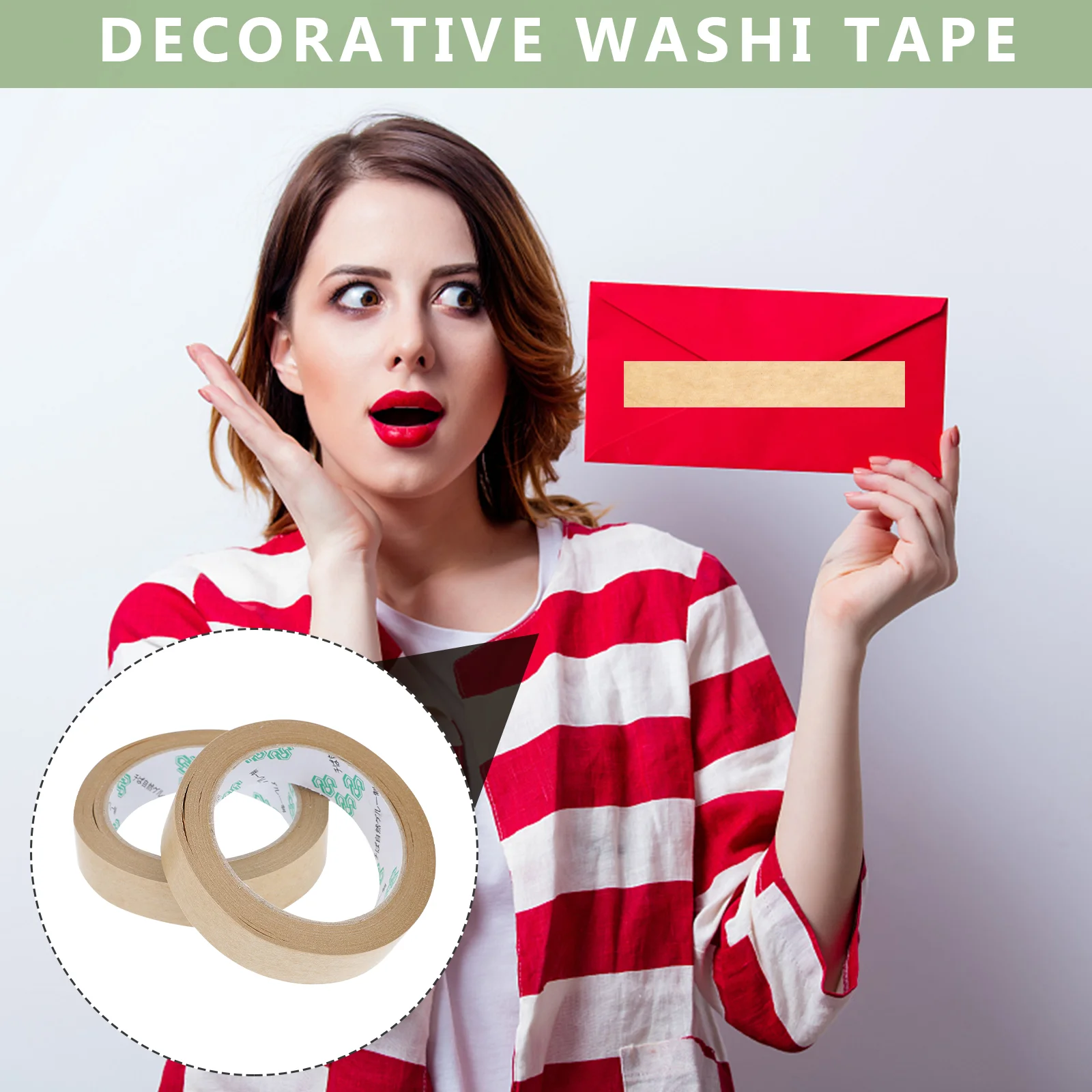 5 Pcs Kraft Paper Tape Strong Adhesive Gummed Tapes Duct Waterproof Bundled Packaging