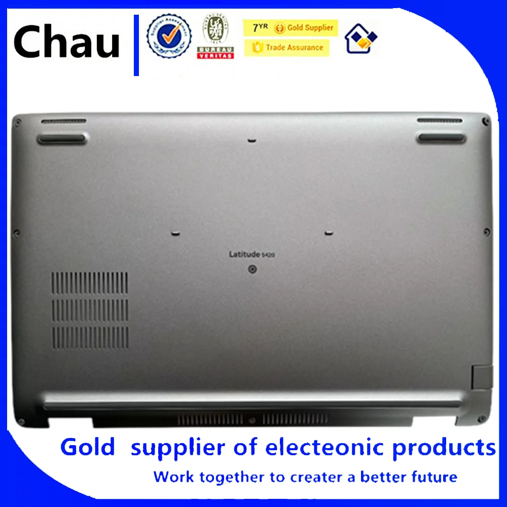 95%New For Chau Latitude 5420 E5420 Bottom Case Lower Case Base Cover 063DTN Silver