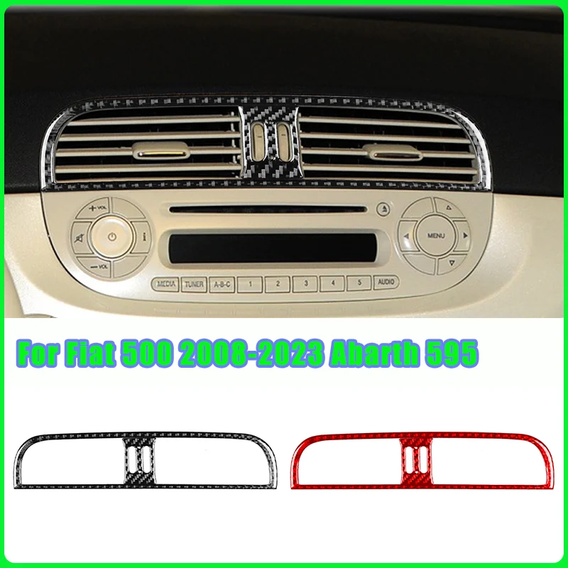 

Центральное управление воздуховыпускным отверстием, наклейка из настоящего углеродного волокна для Abarth 595 Abarth 695 2012-2023 Fiat 500 2008 2009 2010 2012-2023