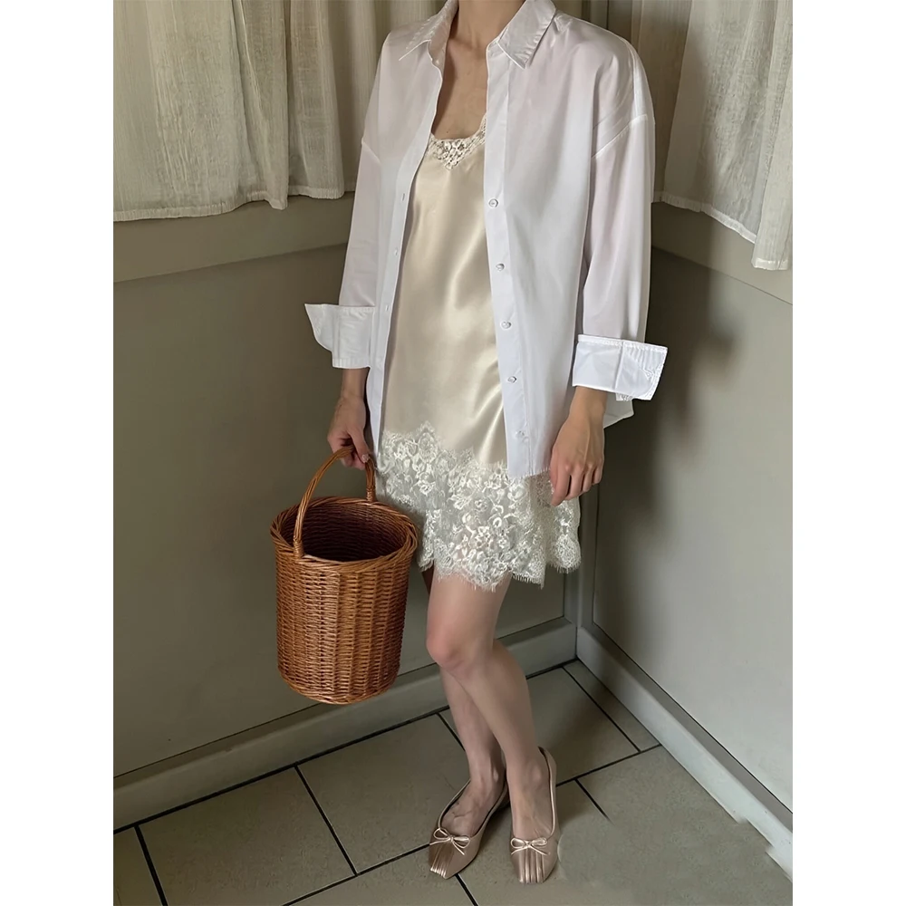 Women Sexy Lace Spaghetti Strap Dress Elegant Sleeveless Patchwork Asymmetrical Dress Lady High Street Party Club Camisole Dress