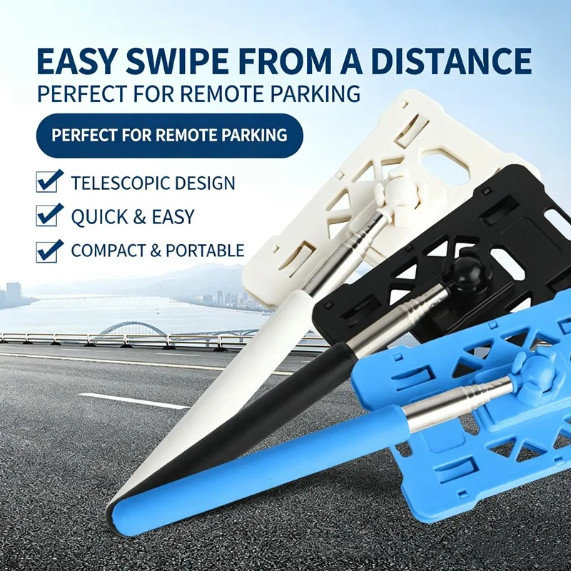 Contactless Car Toll Card Stick Telescopic Parking Toll Paying Rod Adjustable Touch N Go Stick Holder For Car Transportation