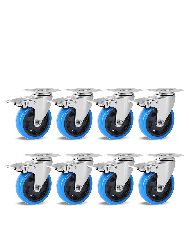 Transport Rollers 100MM Swivel Casters with Brake For All Types Of Floors, Furniture Transport Industrial Transport & Logistics