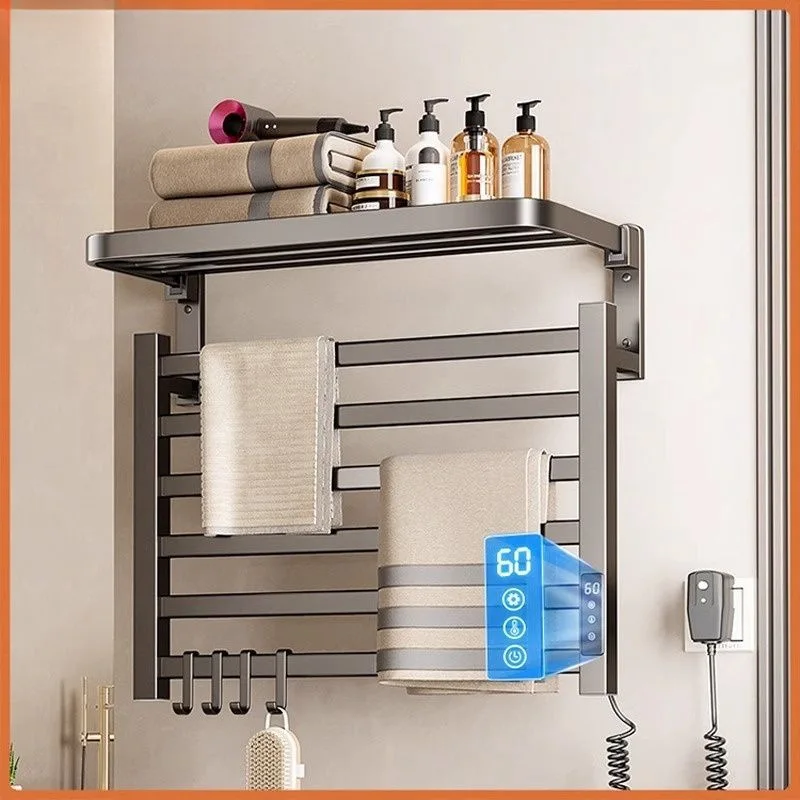 Electric towel rack drying heating toilet intelligent electric sterilization household bathroom has been connected to Mijia towe