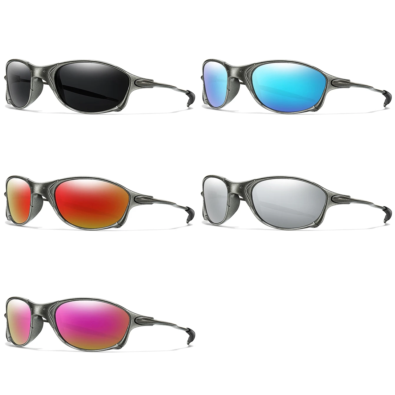 3 Pairs Men Women Fishing Sunglasses Metal Shades Frame with UV Protection for Outdoor Sports, Cycling Running, Hiking, Driving