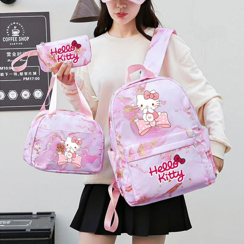 

Kuromi & Cinnamoroll Large Capacity Backpack, Cartoon Schoolbag Set, Girl Travel Commute Knapsack with Lunch Bag & Pencil Bag