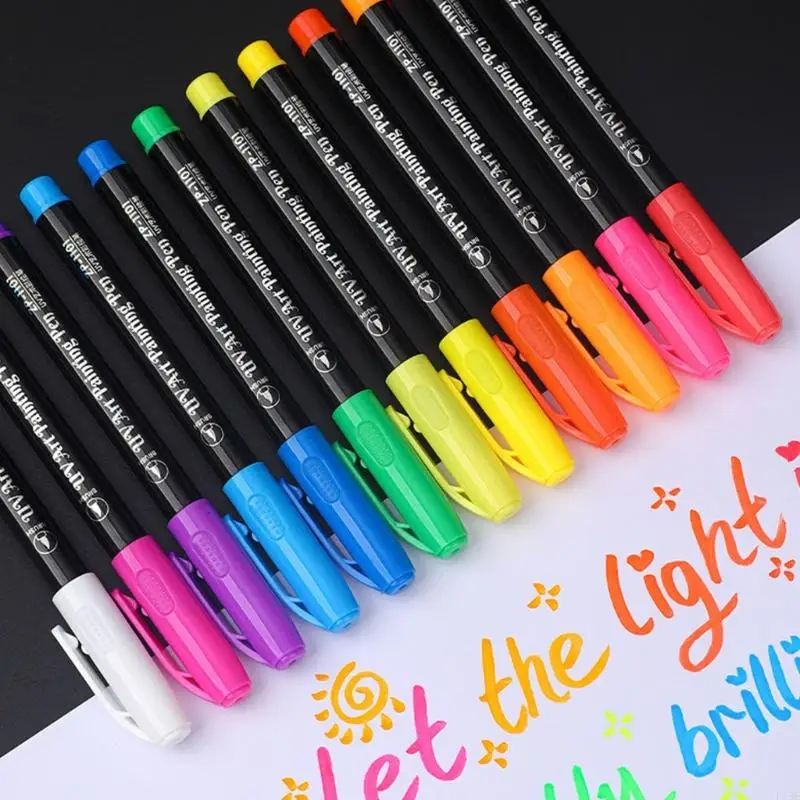

Fluorescent Body Art Pens For Night Marking Creative Drawing Glow In Dark Face Paint Markers Set With Smooth Inks Flows F19E