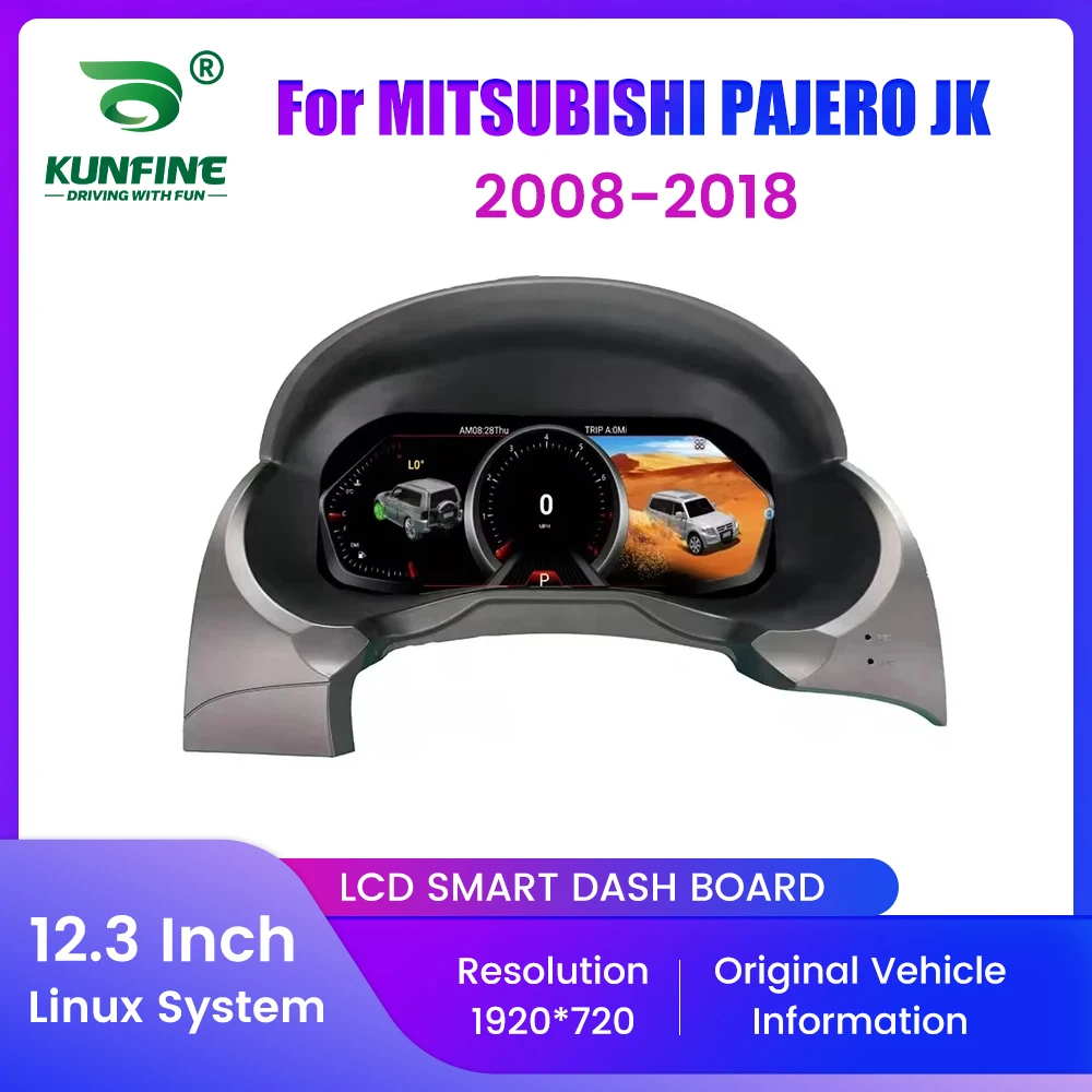 

12.3" LCD Car Digital Dashboard Cluster For MITSUBISHI PAJEROJK 2008-2018 Virtual Instrument Panel Speedometer Cockpit Upgrade
