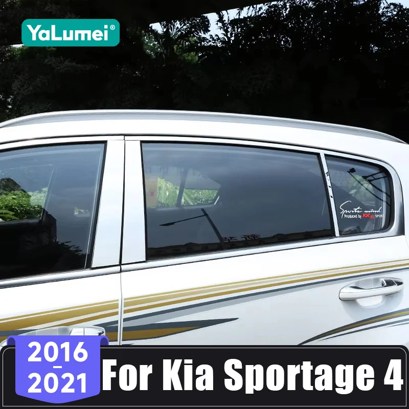 Für Kia Sportage 4 QL 2016 2017 2018 2019 2020 2021 Autotür Fenster Mittelsäule B C Säule Post Abdeckung Trim Aufkleber Zubehör