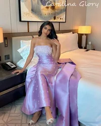 Luxury Evening Dresses Elegant Crystal 2-Piece Jacket Prom Dresses Lavender Saudi Arabia Women's Formal Party Dress customized