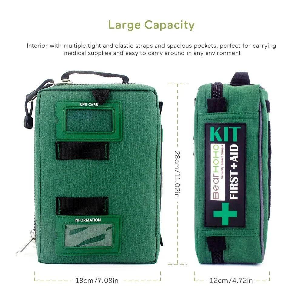 BearHoHoLarge Size Handy Kit di pronto soccorso borsa Kit di emergenza borsa di salvataggio medico per il posto di lavoro casa all\'aperto viaggi in