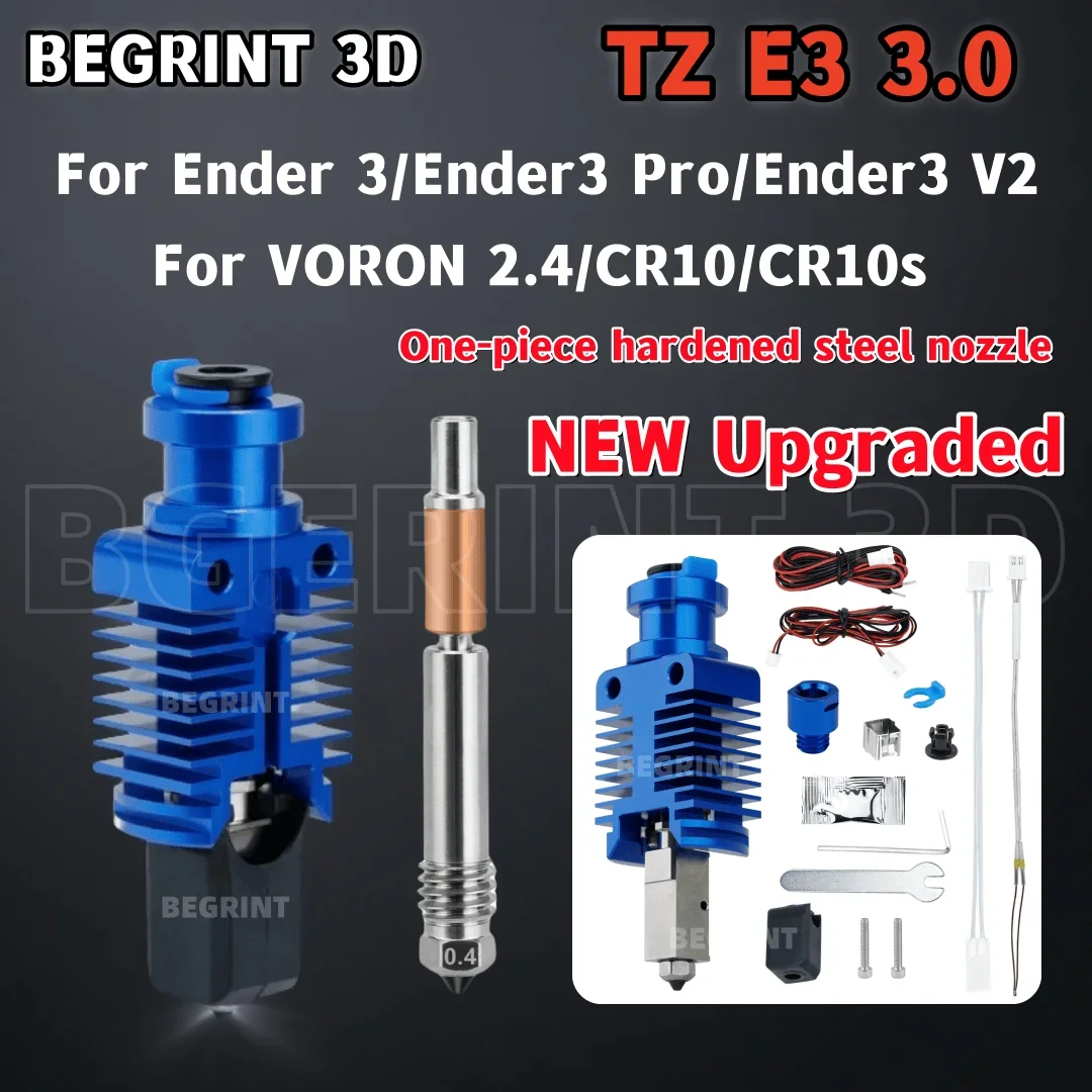 Upgrade Hotend TZ E3 3.0 For Ender 3/V2 /3 Pro VORON 2.4 Ceramic Heating One-piece hardened steel nozzle High Speed Printing