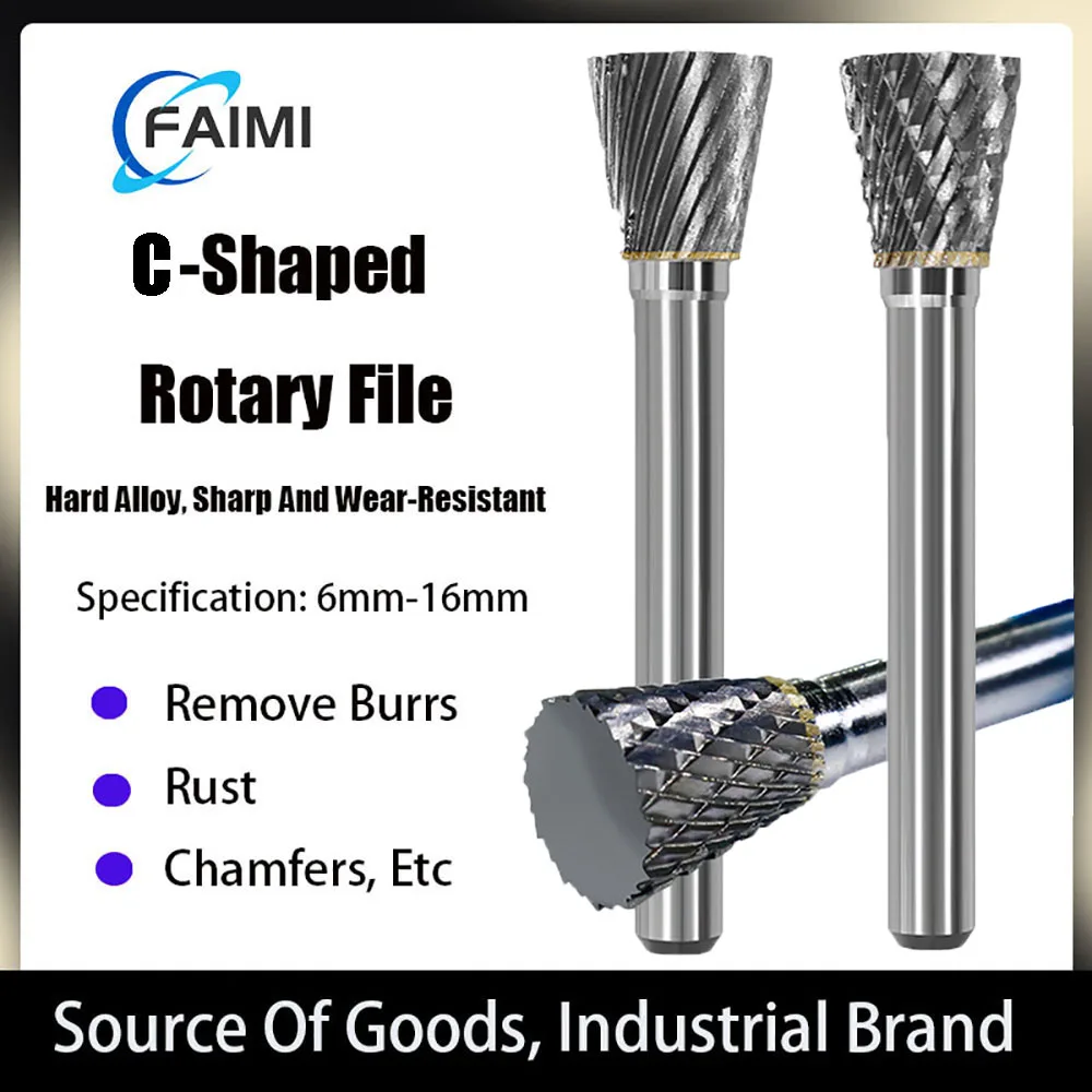 A-type single rotary file and double rotary file torch cutting head metal grinding carving single and double groove H-shaped