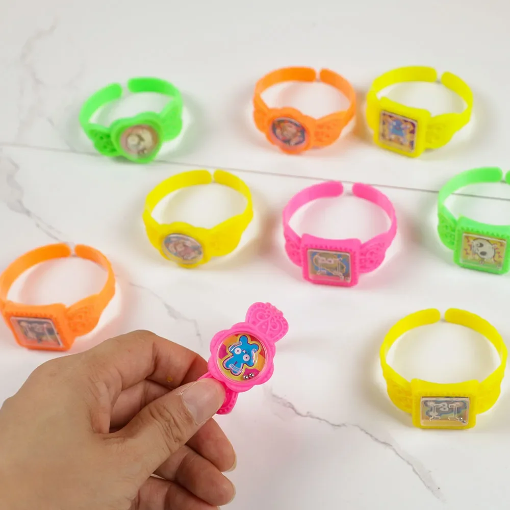 20Pcs Cute Watch Maze Puzzle Bracelet Intelligence Toys for Kids Birthday Party Favors Baby Shower Pinata Filler Carnival Prizes