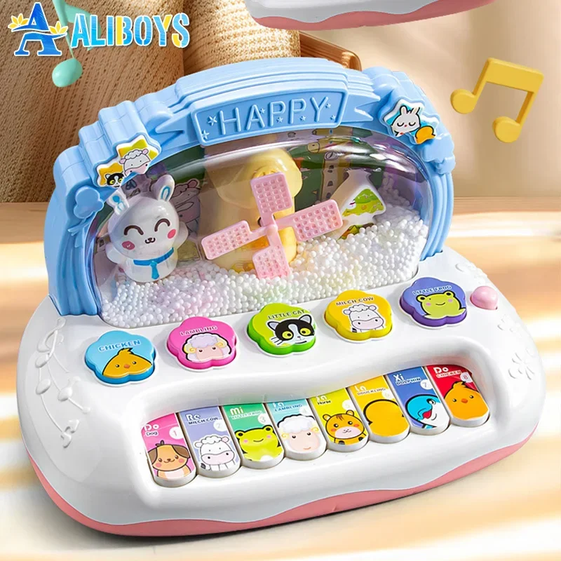 لوحة مفاتيح البيانو آلة موسيقية متعددة الأوضاع بيانو إلكتروني محمول تعلم تفاعلي لعبة تعليمية هدايا عيد الميلاد للأطفال #1