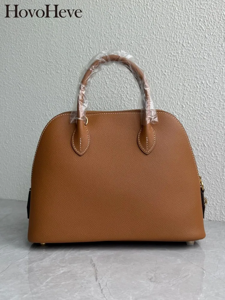 Designer Zipper Female Cowhide Handbag Tote Bags Casual Shell Bags Womens Genuine Leather Single Shoulder Crossbody Bag Hot Sale