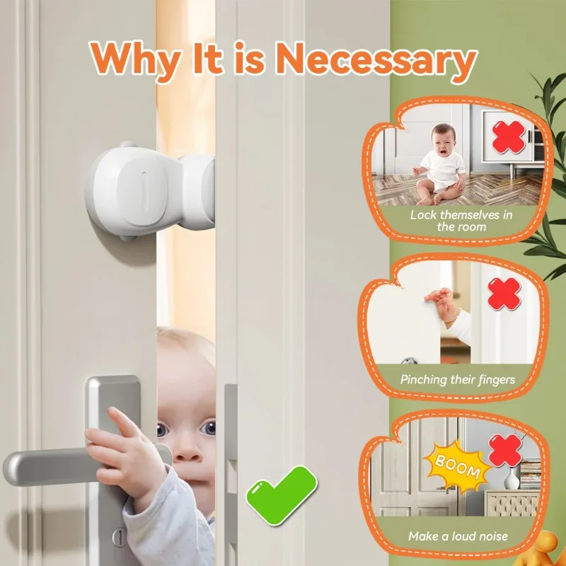 Child Safety Finger Pinch Guard, Rotating Door Stopper to Prevent Door Injuries for Kids and Pets