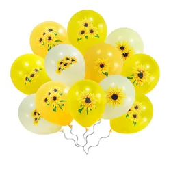 Sunflower Theme Party Balloons, Birthday Party Decoration, Sunflower Balloons, 9Pcs