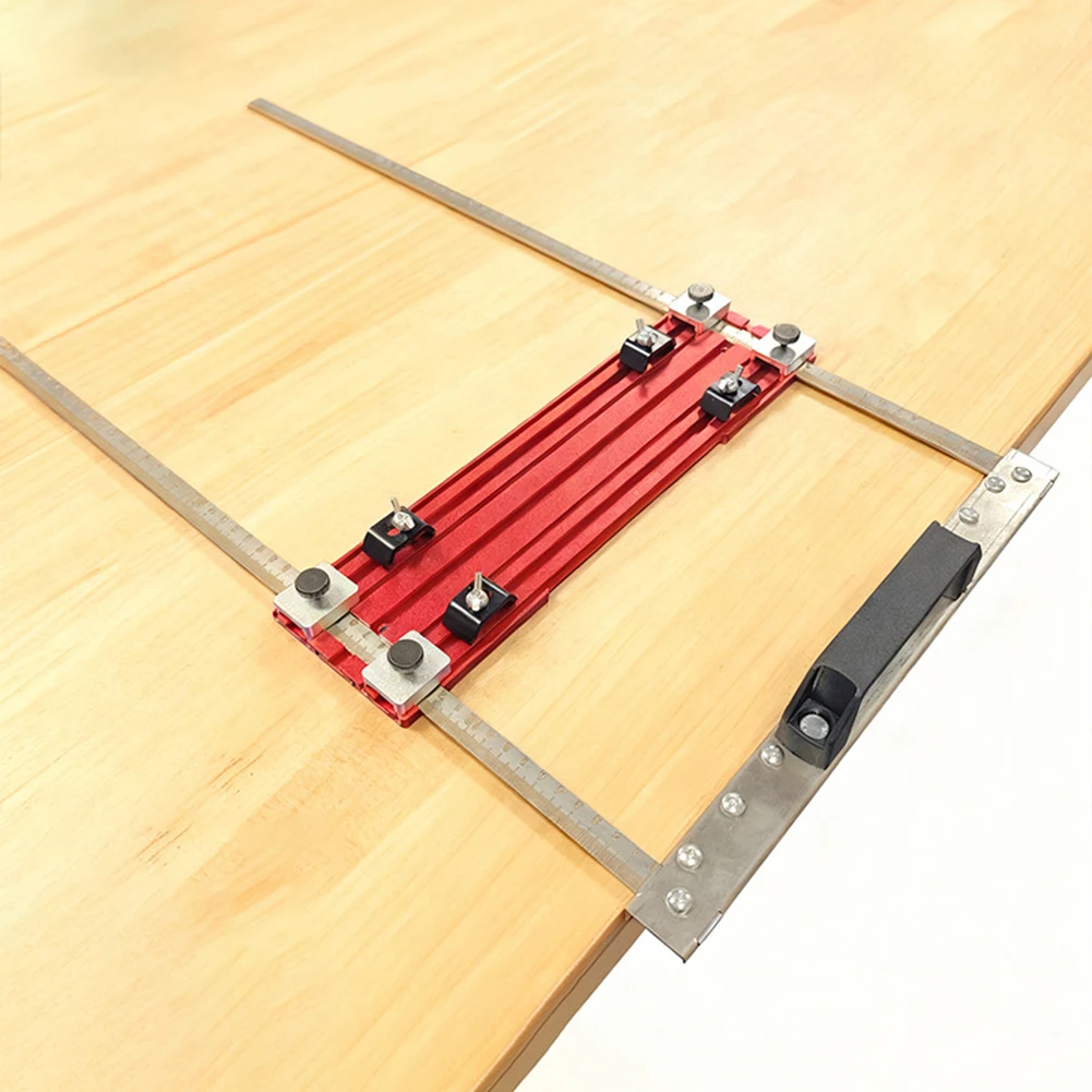 

Направляющая для циркулярной пилы для деревообрабатывающих работ с подвижной опорной стойкой, миллиметровой шкалой и основанием из алюминиевого сплава