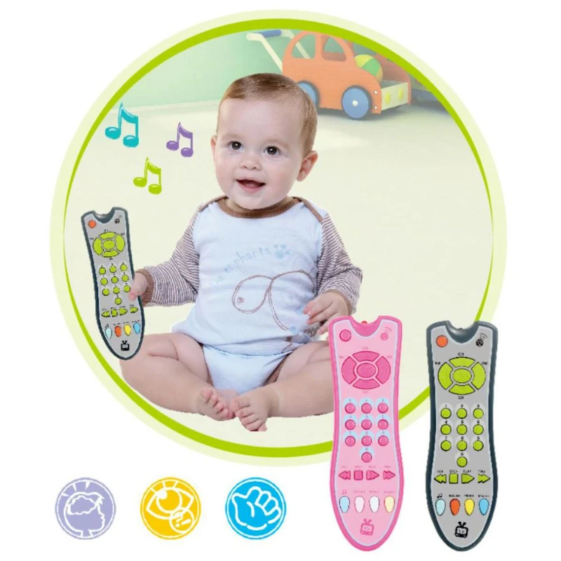 Musical Early Educational Toys Baby TV Remote Control Kids Simulation Remote Control Children Learning Toy With Light Sound Gift