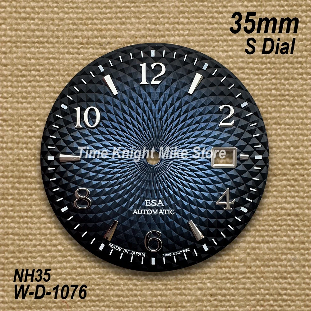 35mm S Logo Cocktail Dial Fit NH35/NH36 Movement High-Quality NO Luminous Lotus Dial Watch Modification Accessories