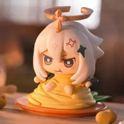 Genshin figura de impacto caixa cega jogo periférico dos desenhos animados kawaii comida de emergência paimon estatuetas modelo colecionável brinquedos boneca