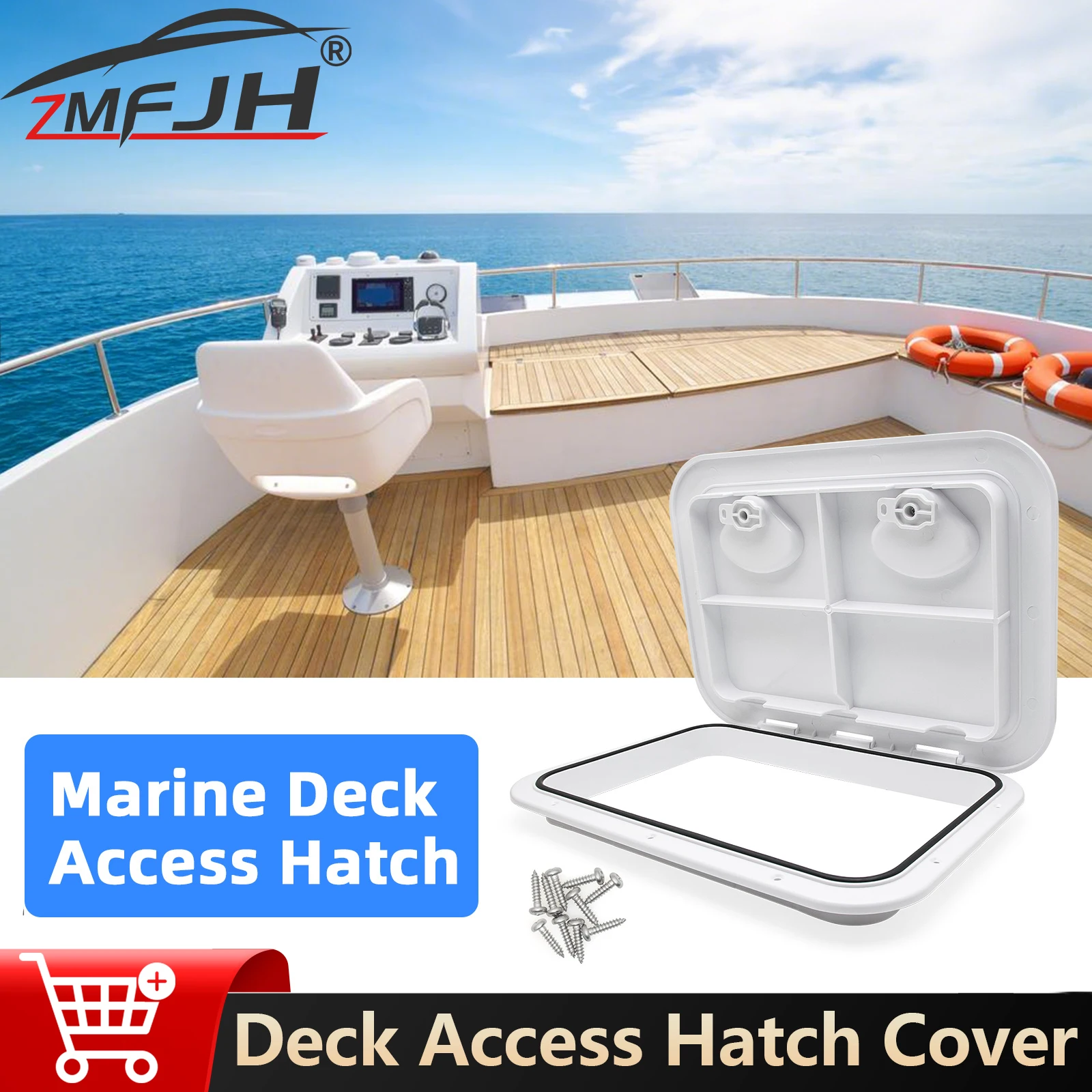 

Крышка люка из АБС-пластика для лодки, белая/черная крышка люка, водонепроницаемая, с защитой от УФ-лучей, нескользящая, для яхты, автофургона, морской лодки