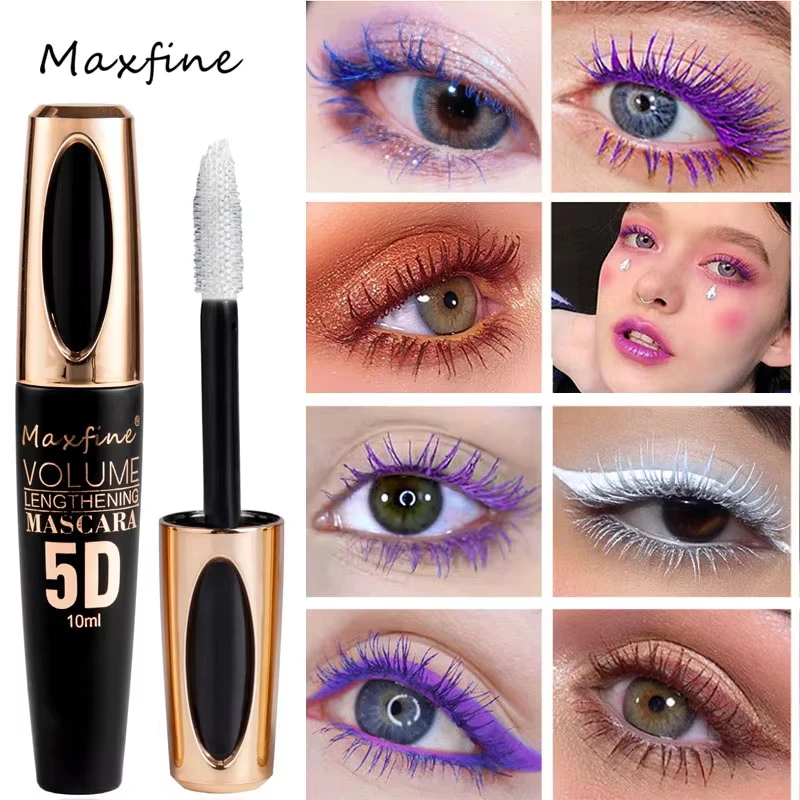 5D Silk Mascara for Big Eyes Strong Long-lasting Black Waterproof Non-caking Extended Wear Waterproof Mascara