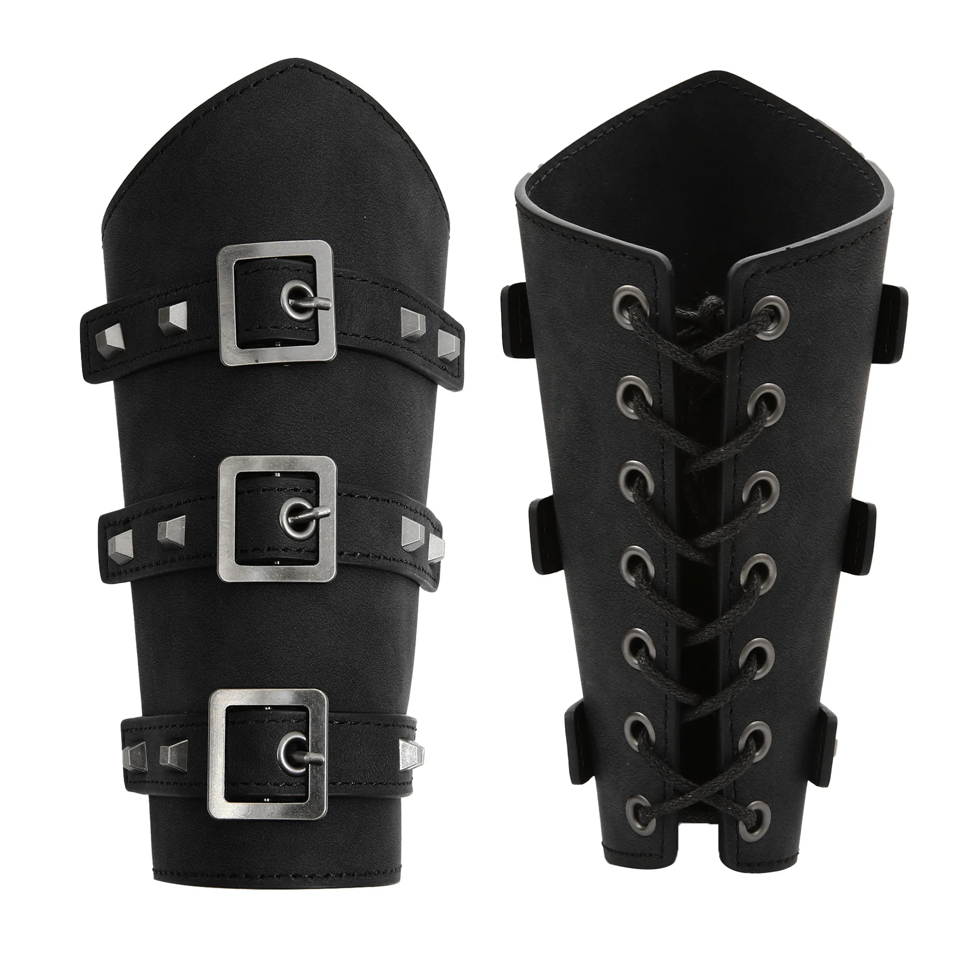 Mittelalterliche Rüstung Männer Cosplay Armstulpen Schnürung Wikinger Piratenritter Handschuh Armband Armschiene Steampunk Zubehör Cosplay Prop