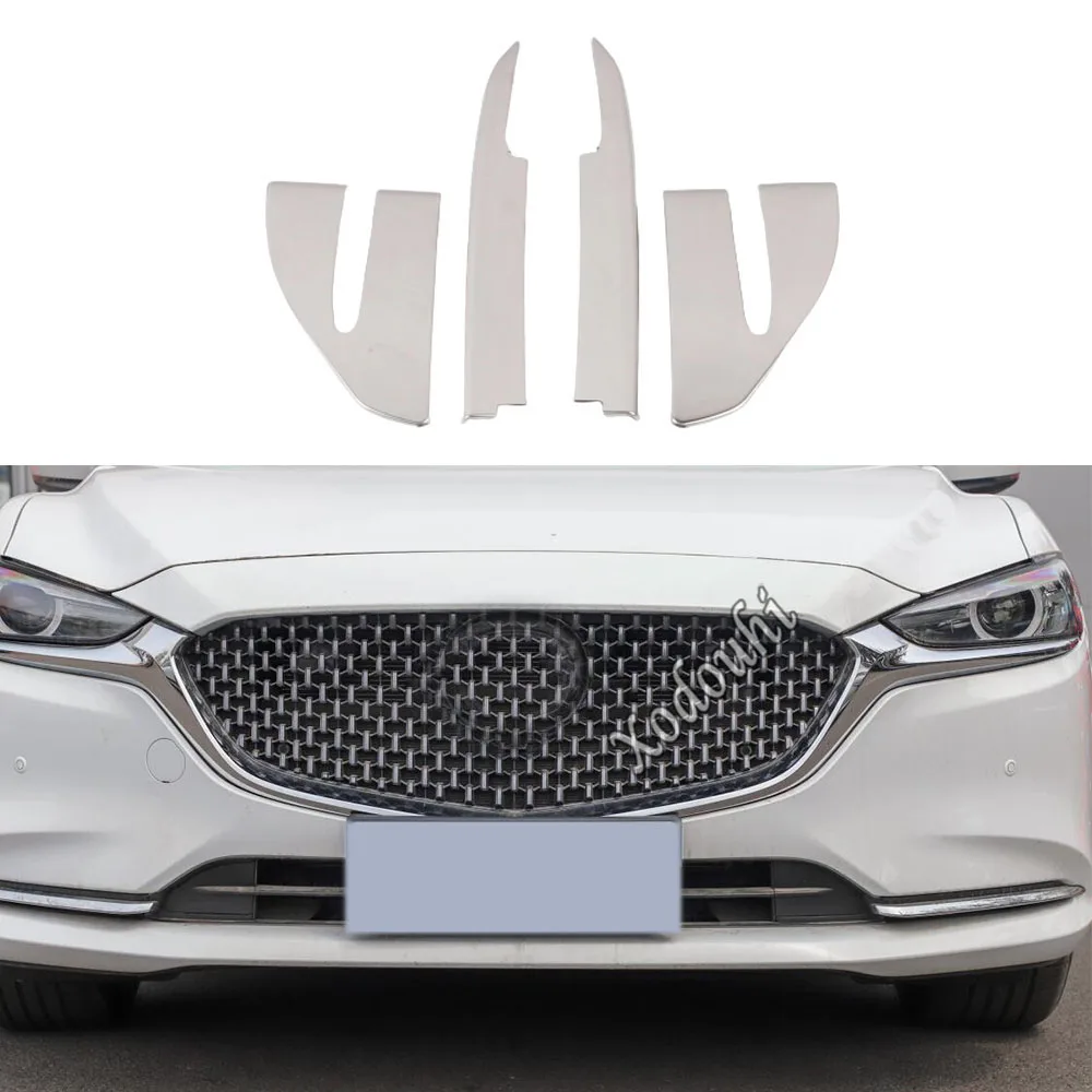 For Mazda 6 Mazda6 Atenza 2020 2021 2022 2023 Car Body Stainless Steel Cover Trim Fog Light Hoods Lamp Frame Grill Grille Bumper