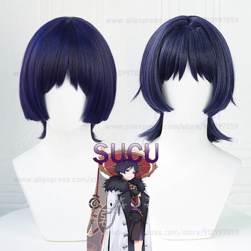 Scaramouche Cosplay Wig New Scaramouche Slice wigs Game Genshin Impact Wigs Heat Resistant Synthetic Hair Anime Hair