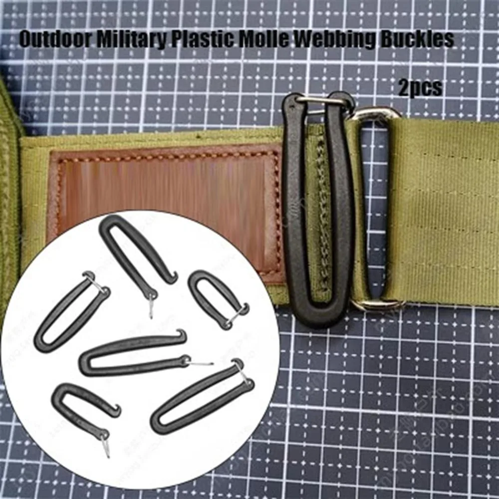 

Outdoor Plastic Molle Webbing Buckles High Quality Strap Belt Clip Opening Hooks Black Backpack Bag Buckles Camping Hiking Acces